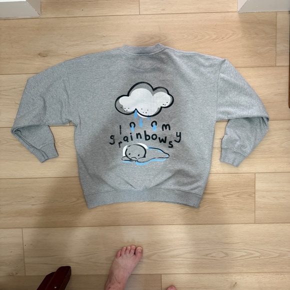 Gloomy Rainbows “Sad Boy” Graphic Crewneck – Gray - Picture 6 of 7
